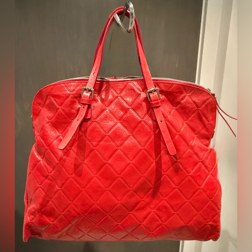 Elegant Italian Red Leather Bag - Gianni Chiarini Nwot
